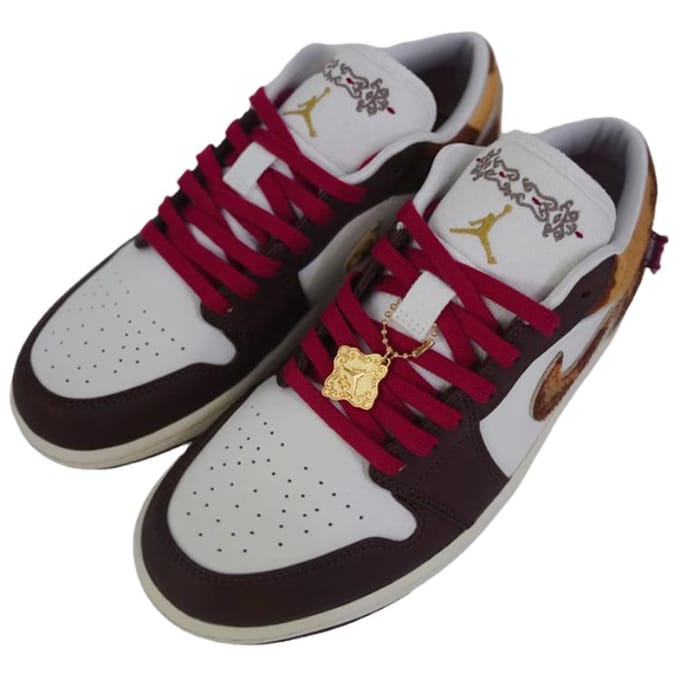 Jordan 1 Low Sneakers Heren - Wit - Maat 45 - Leer