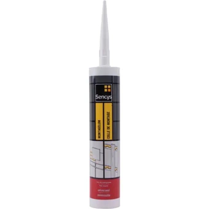 Sencys Montagelijm Universeel Wit 310ml