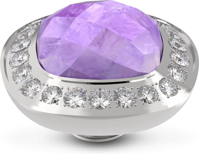 Melano Vivid Border CZ Steentje Amethyst Zilver