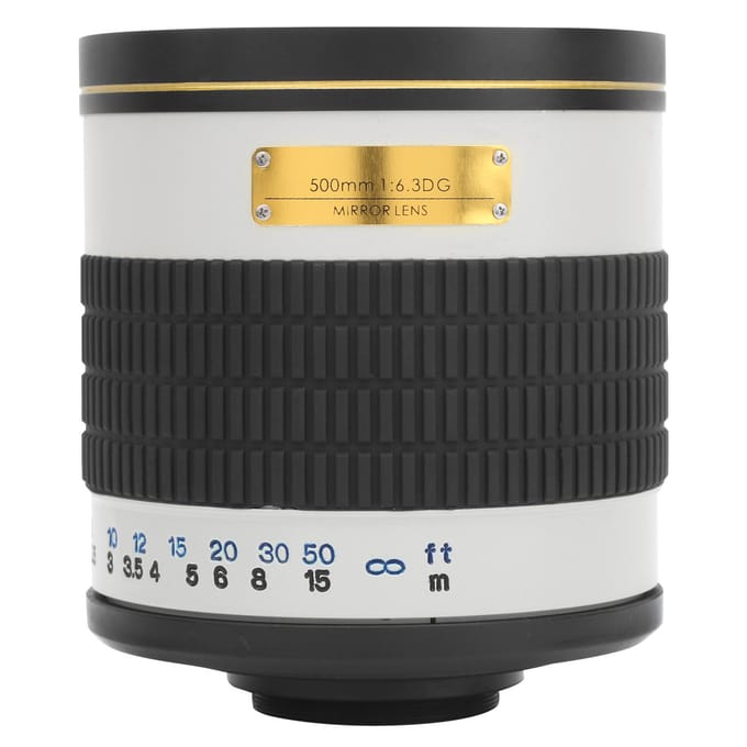500mm F6.3 Telefoto Spiegel Lens met Adapterring voor Olympus M43 Mount Mirrorless Camera Blanc wit