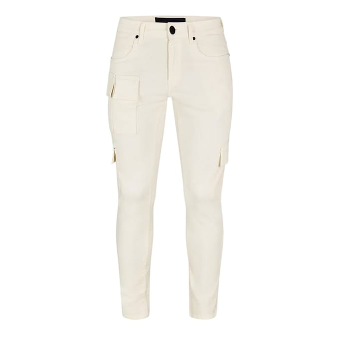 Criminal Damage Slim-fit denimjeans voor heren (Gebroken wit)