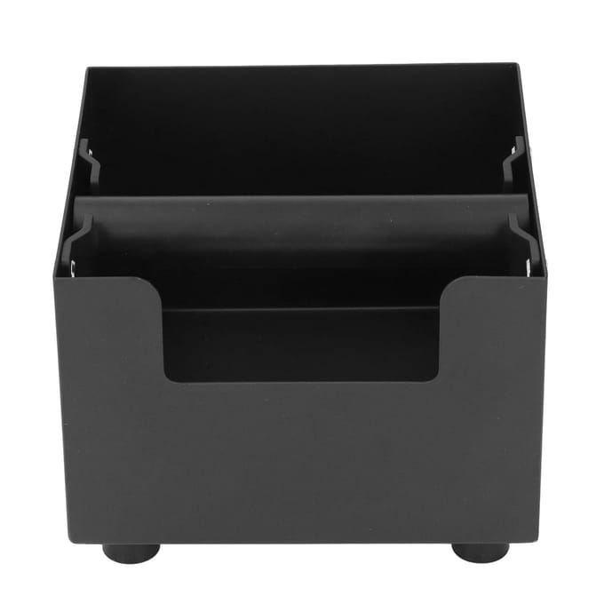 Boîte à Marc de Café Conteneur à Déchets de Marc Acier Inoxydable Type Tiroir Petit Carré Noir black
