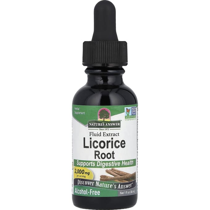 Nature's Answer, Zoethoutwortelextract, Alcoholvrij, 2.000 mg, 30 ml(1 fl oz)