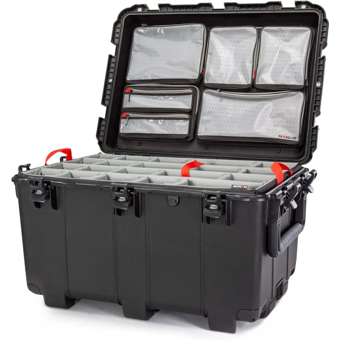 Nanuk 975 Case w/lid org. - w/divider - Black - Pro Photo Kit case