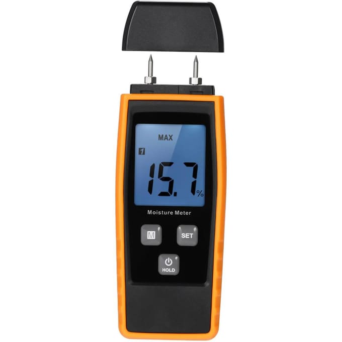 Handheld Mini Vochtmeter Digitale LCD Hout Vochtmeter Hout Vocht Detector Vochtigheid Tester zwart