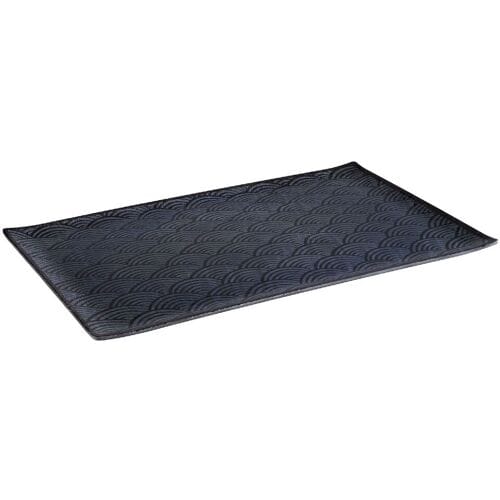 GGM Gastro (6 Stück) GN-Tablett 1/1 - DARK WAVE - Melamin - Höhe: 20mm - Schwarz