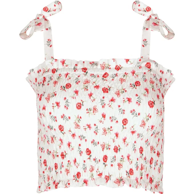 Korte gerimpelde tanktop voor dames Lisca Java