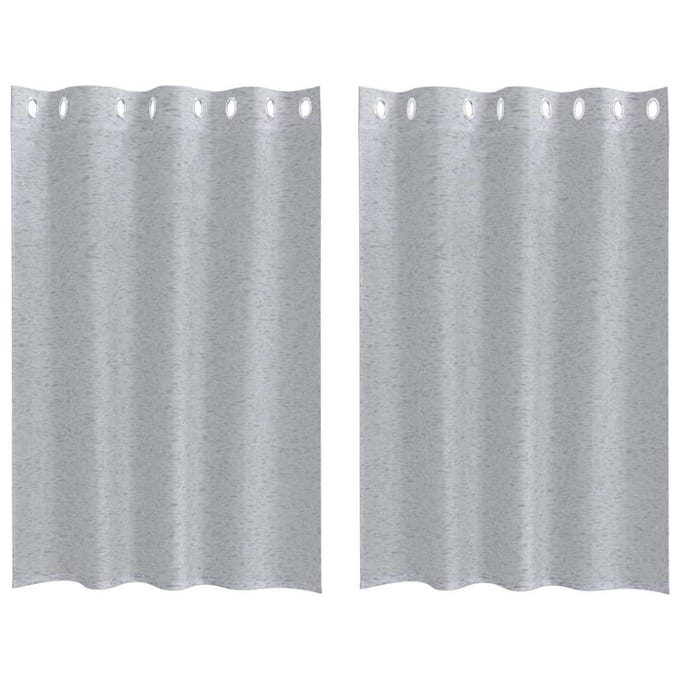vidaXL Voile Gordijn 2 st Donkergrijs 140 x 140 cm Polyester