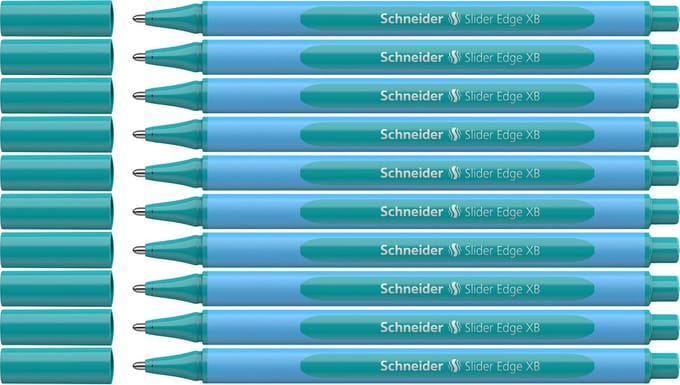 Schneider balpen - Slider Edge pastel - XB - pastel ocean - 10 stuks - S-152234-10