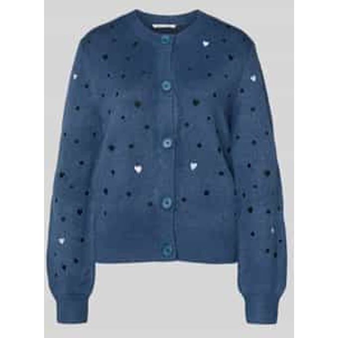 Regular fit gebreid jack met borduursels