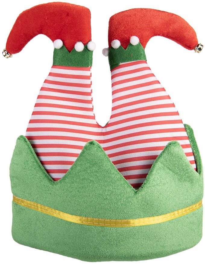 Clayre & Eef Kerstdecoratie Kerstmuts 30x33 cm Groen Synthetisch