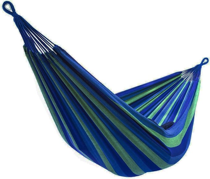 Nixnix® - Hangmat 190x 150 cm - Blauw - 2 Persoons Hangmat