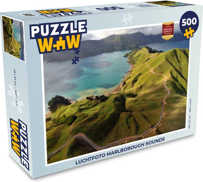 Puzzel Luchtfoto Marlborough Sounds - Legpuzzel - Puzzel 500 stukjes