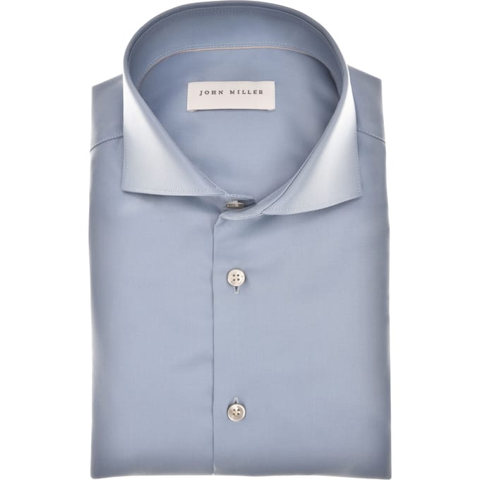 John Miller Overhemd Tailored Fit N  Blauw 5142641