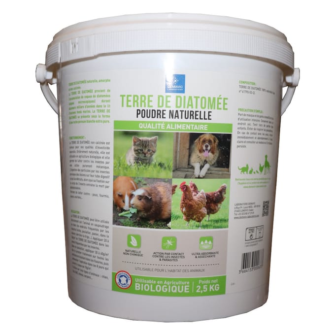 2x2.5kg Demavic Diatomeeënaarde voor o.a. Dierenkooien