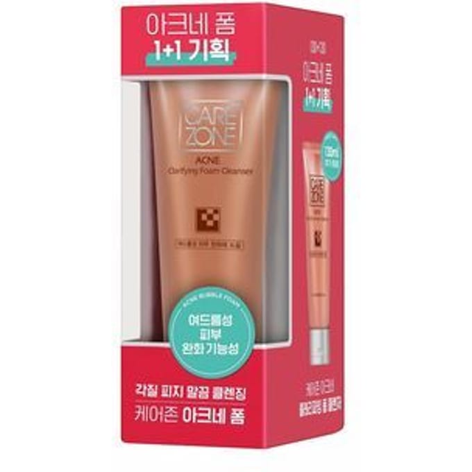 CAREZONE - Acne Clarifying Foam Cleanser Duo Set 2 pcs
