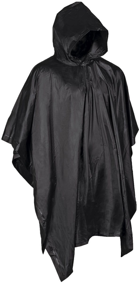 Mil-tec Poncho, zwart, 203 x 127 cm, 0,15 mm