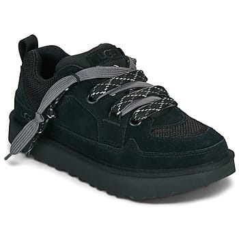 UGG® Lo Lowmel for Men in Black, Size 6, Suede/Recycled Materials/Textile