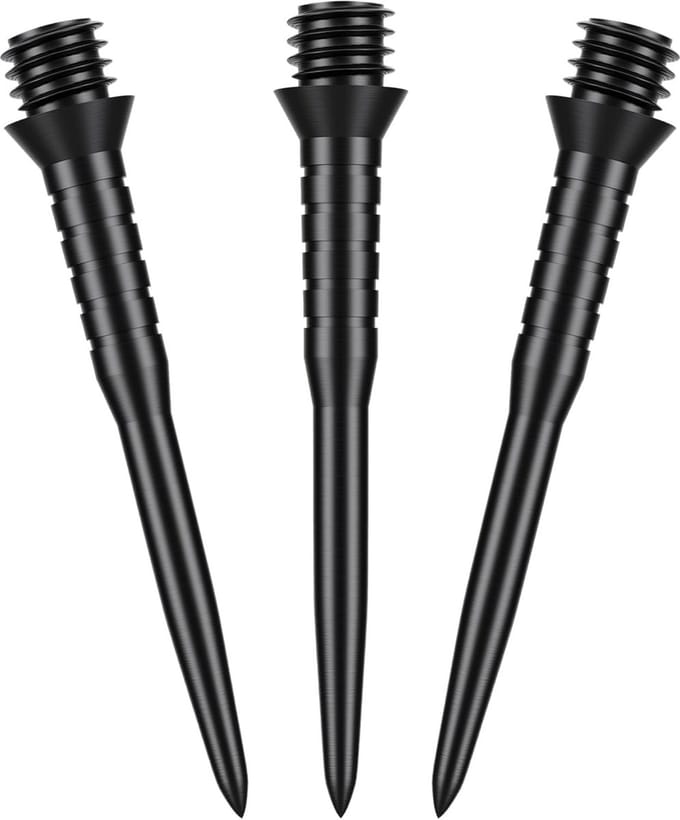 Set van 30 Stalen Dartpunten - Zwart, Universele Schroefdraad