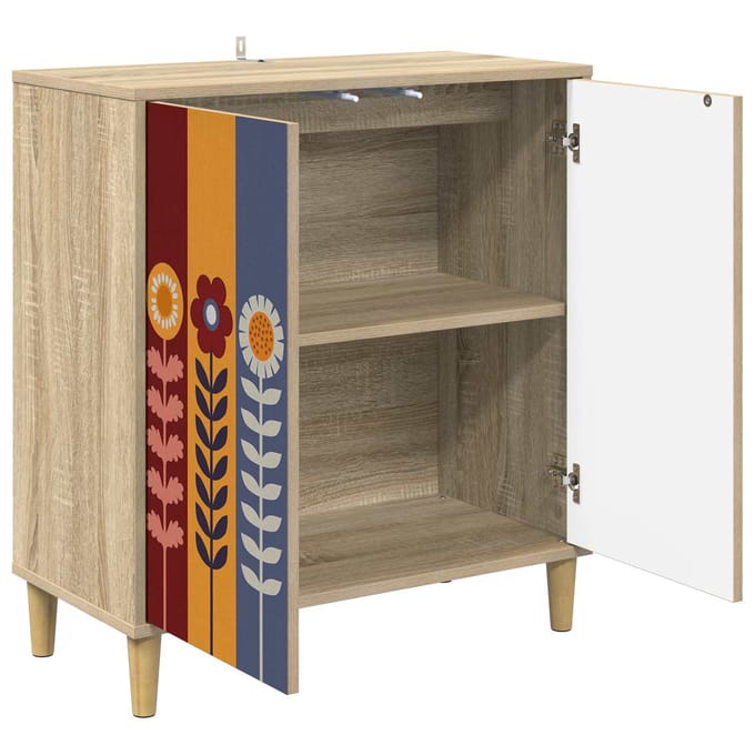 vidaXL - Dressoir - ESSEN - Sonoma - 69 - x - 33 - x - 75 - cm - Bewerkt - hout
