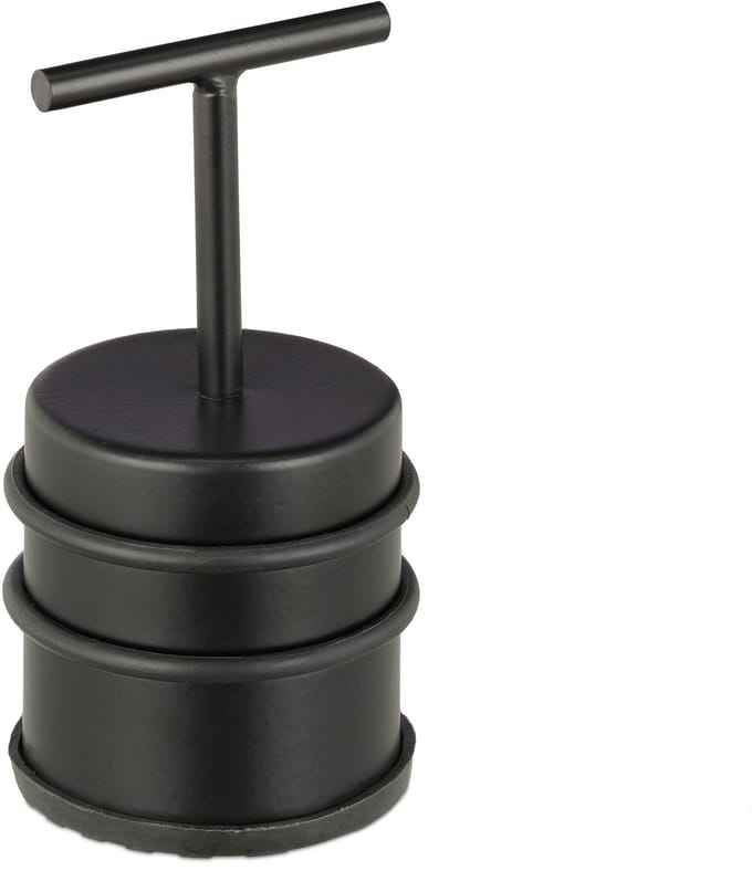 4x deurstopper rvs - deurbuffer - deurstop rond - deurvastvastzetter - zwart