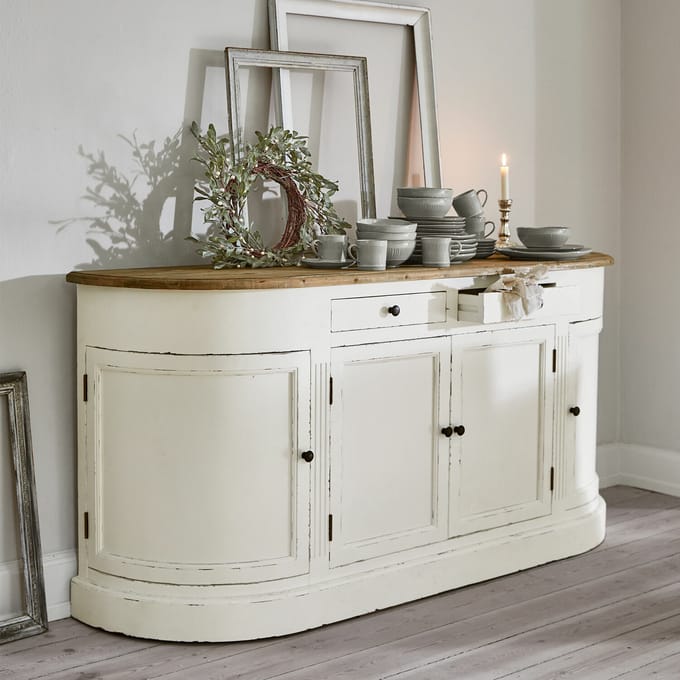 LOBERON Sideboard Louisiana antiekwit/bruin