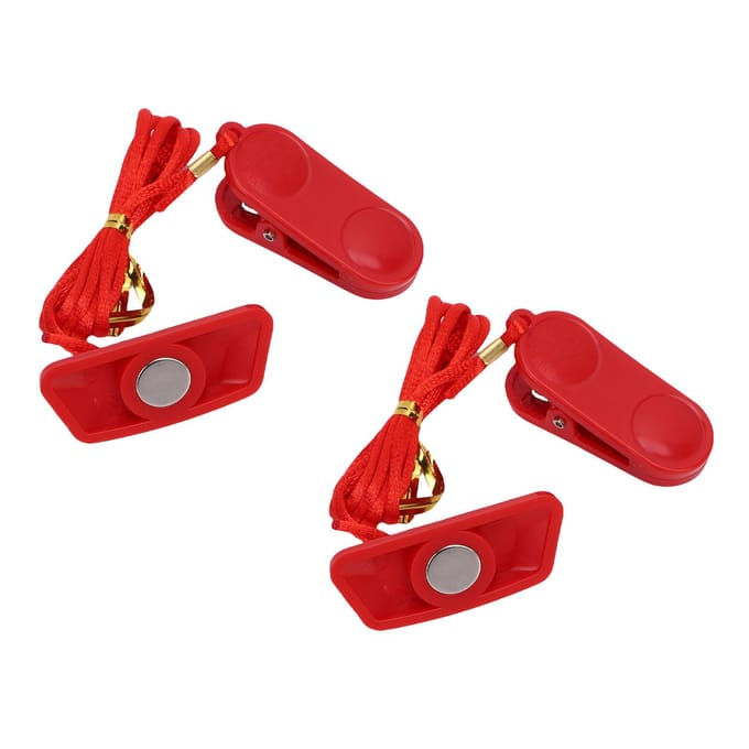 2 stuks Loopband Sleutel Geschikt voor GTS7 M8 M9 9600 Loopband Magneet Veiligheidssleutel Magnetische Noodstop Trapezoïde 2,0x0,9 inch red