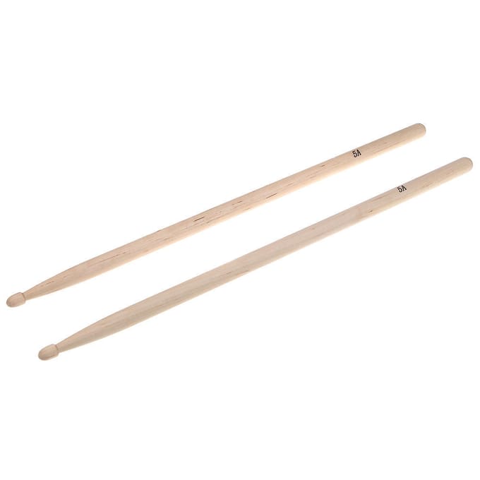 Paar 5A esdoornhouten drumsticks voor drumstel lichtgewicht professioneel beige