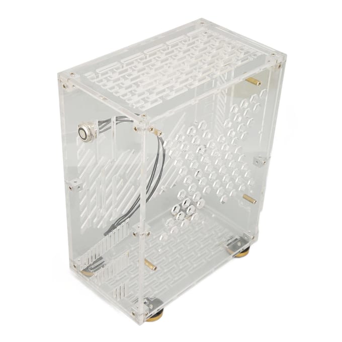 Mini ITX Behuizing 4.3L Helder Acrylpaneel 360 Graden Koeling Dempende Voetjes Mini PC Behuizing voor transparant