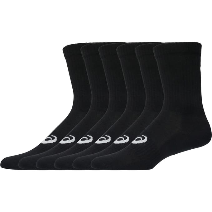 ASICS 6PPK Crew Hardloopsokken Unisex-zwart