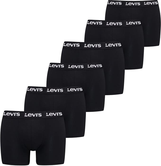 Broek & boxershort met elastische label in band in set van 6 model 'LOGO BOXER'