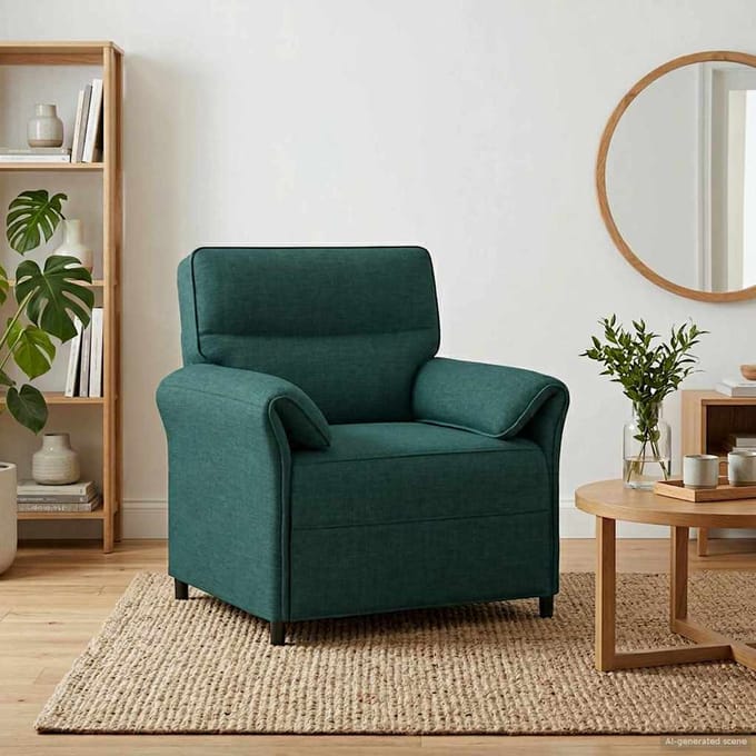 vidaXL - Bank - 100% - polyester - metalen - frame - MDF, - Multiplex