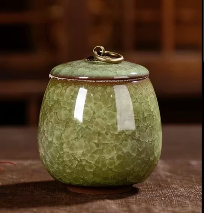 Mini Urn keramiek Groen 170ml