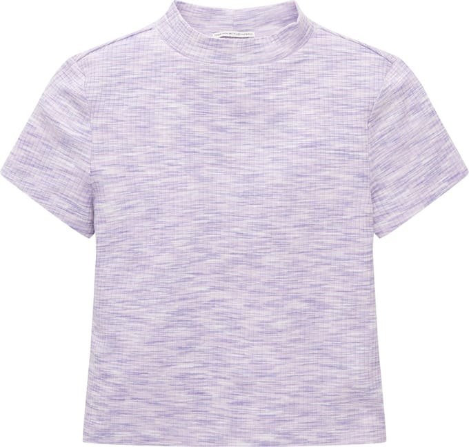 TOM TAILOR cropped rib t-shirt Meisjes T-shirt - Maat 128