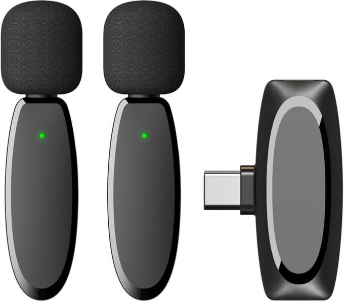 Draadloze lavaliermicrofoon / clip-on microfoon voor opname, TikTok, Live Stream