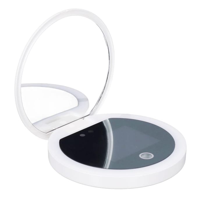 Zonnebrandcrème Test Spiegel Professioneel 2x Vergroting 3,5 Inch Compacte UV Camera Spiegel met LED black