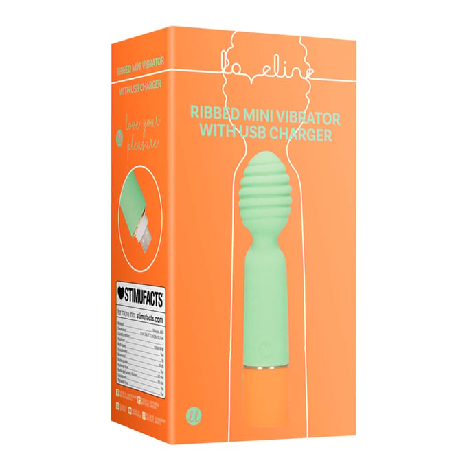 Loveline - Geribbelde Mini Vibrator met USB aansluiting
