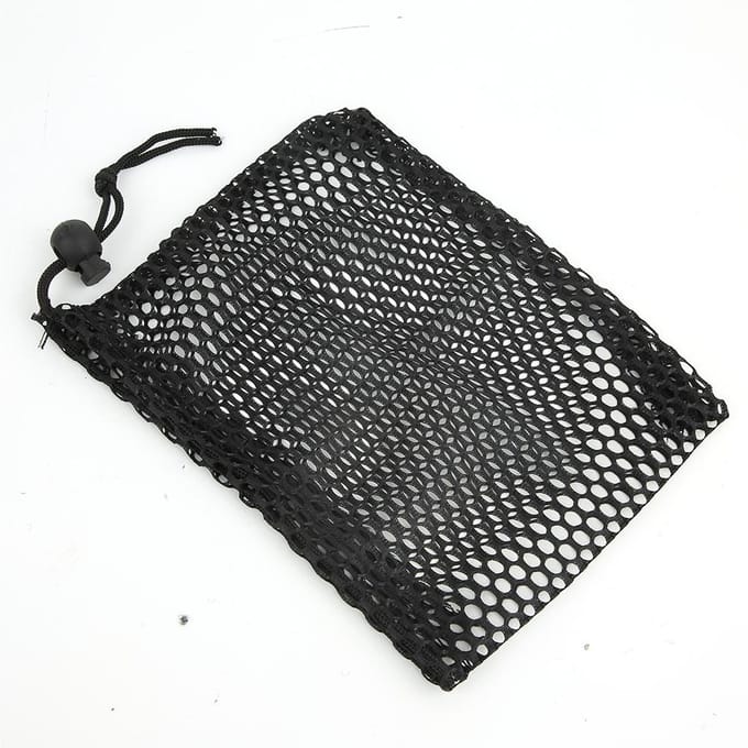 Pochette à cordon en nylon noir pour balles de golf (M) Small gray