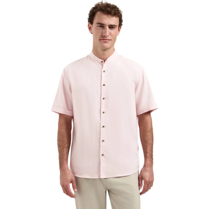 No Excess Shirt short sleeve granddad with li soft pink