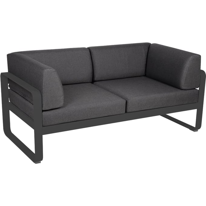 Fermob BELLEVIE club sofa 2 zits - 47 antraciet mat - A3 grafietgrijs