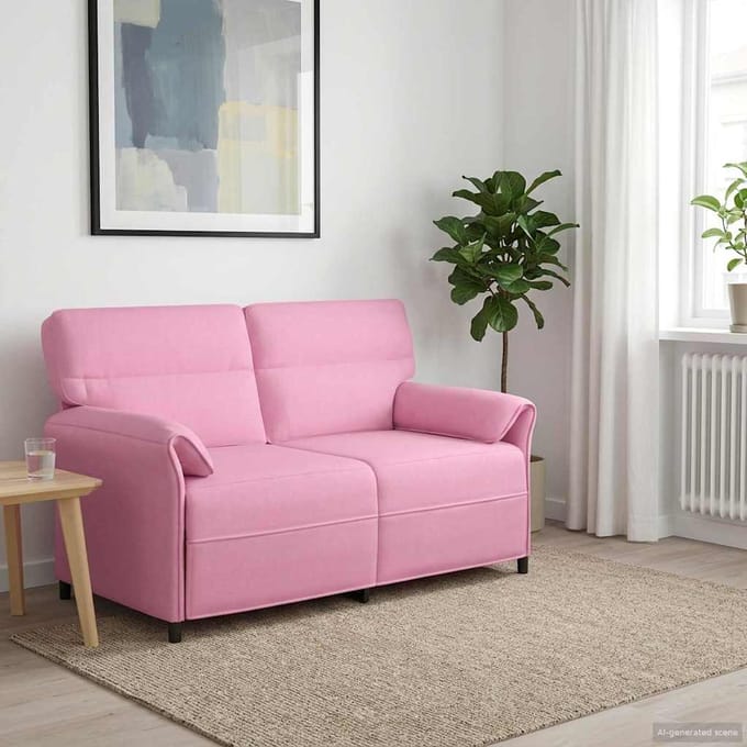 vidaXL - Bank - 100% - polyester - metalen - frame - MDF, - Multiplex
