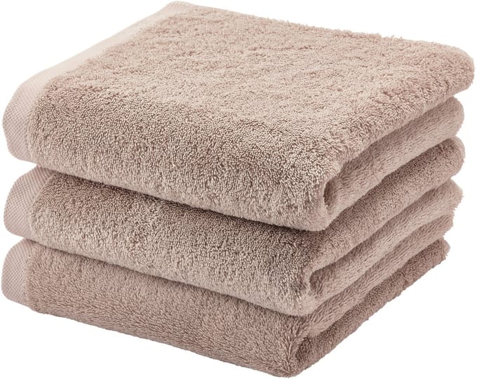 Aquanova handdoek London - 55x100 cm - Set van 3 - Nougat