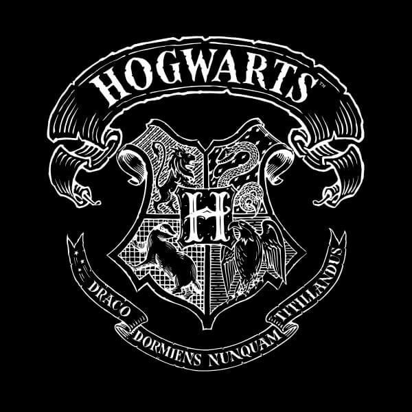 Harry Potter Hogwarts Crest Dames T-shirt - Zwart - M