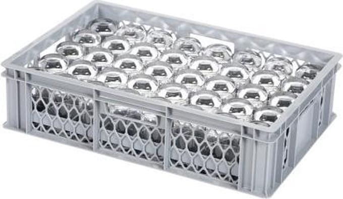 Glazenkrat - voor 40 glazen - max. glashoogte 125 mm - max. Ø 65mm