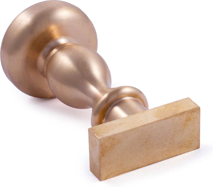 Lakstempel | initialen | rechthoek | 30x20mm