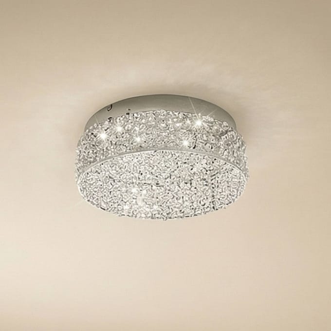 Lucande Schitterende LED plafondlamp Felias, ronde vorm
