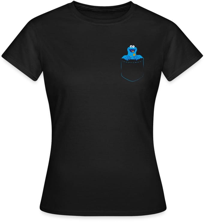 Sesamstraat Koekiemonster In Een Zak T-Shirt Dames