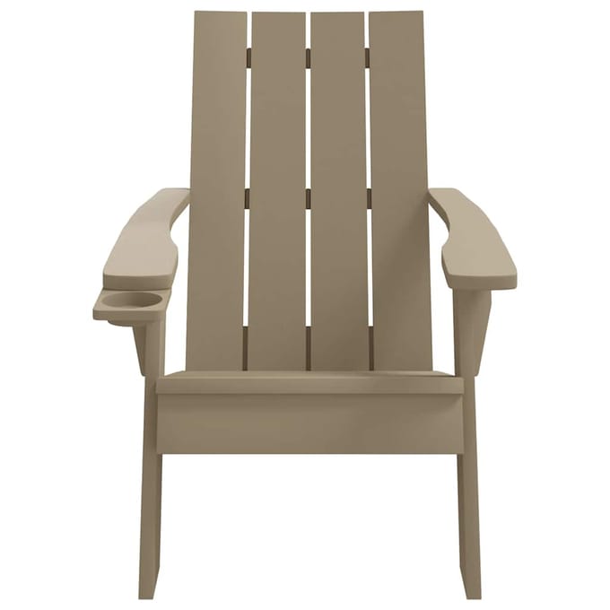 vidaXL - Tuinstoel - Adirondack - 75x88,5x89,5 - cm - polypropeen - lichtbruin