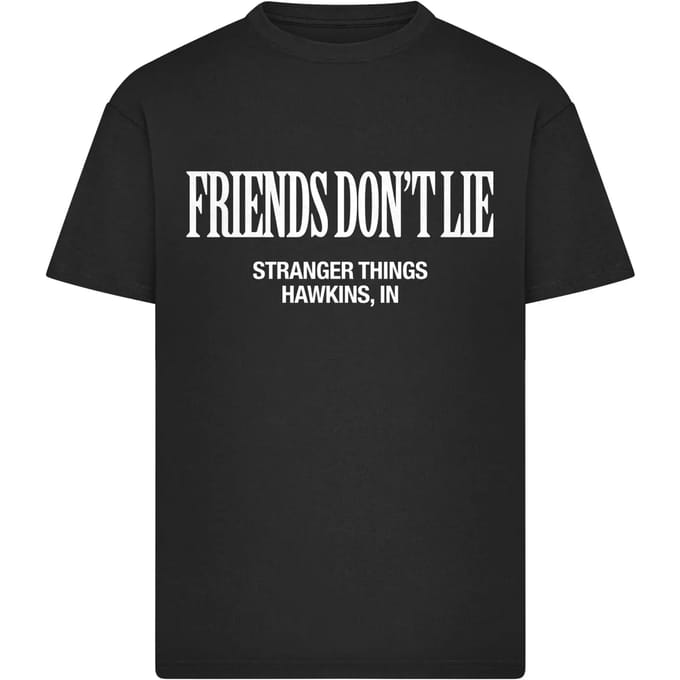 T-shirt Merchcode Stranger Things Friends don't Lie Loose