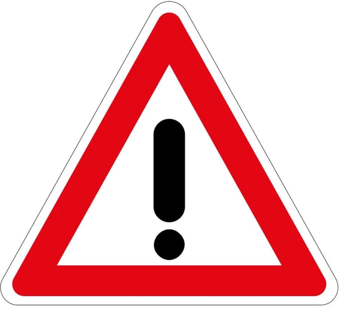 Let op gevaar sticker - J37 | 20 cm